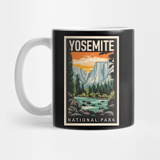 Yosemite National Park Vintage Travel Poster Mug